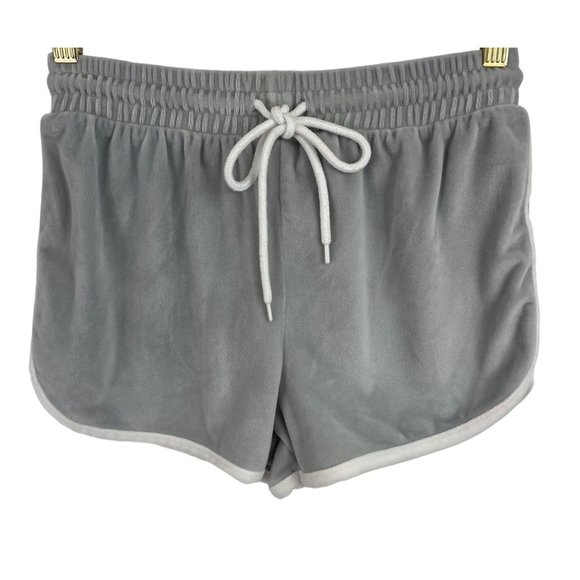 Rue 21 Womens Size Medium Gray Velour Velvety Drawstring Shorts - Picture 1 of 9